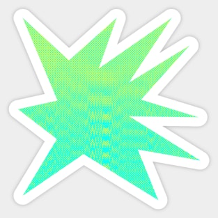 Funky Halftone Burst: A Neon-Infused Explosion of Fun and Style Sticker